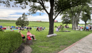 Outdoor event at Talon Winery